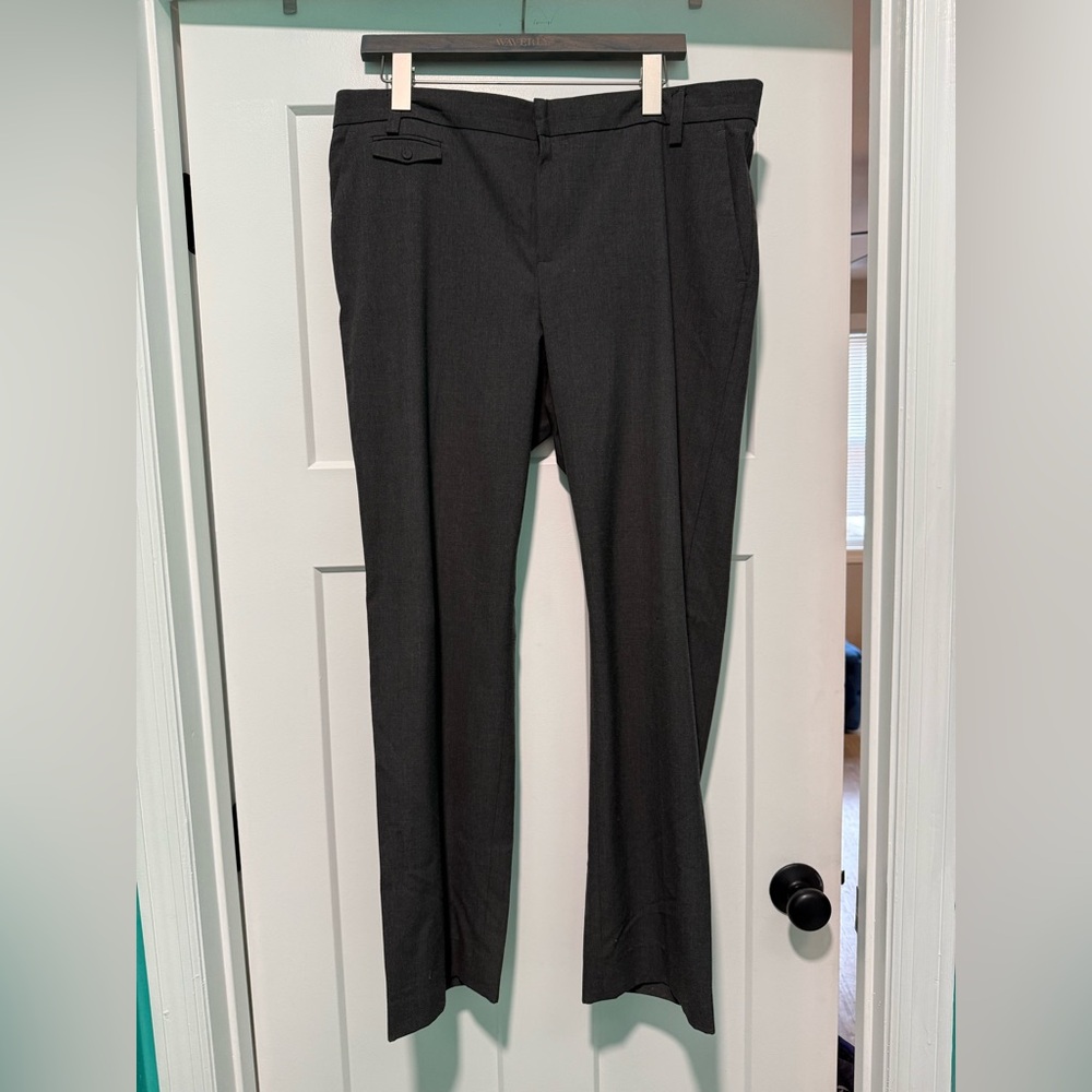 GAP Dark Grey Checkered Boy Fit Trouser Pants, size 12